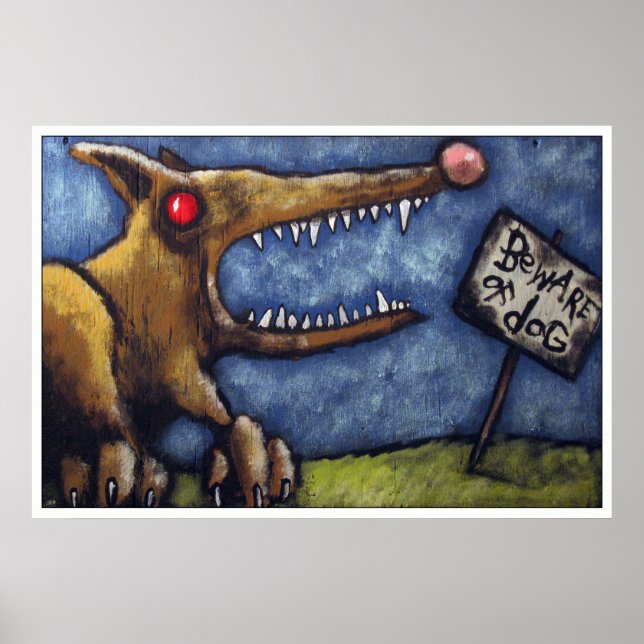 POSTER "CUIDADO COM O CACHORRO #2" (Frente)