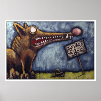 POSTER "CUIDADO COM O CACHORRO 3"