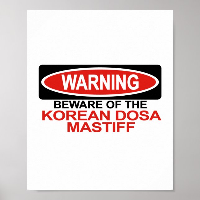 Poster Cuidado Com O Dosa Mastiff Coreano (Frente)