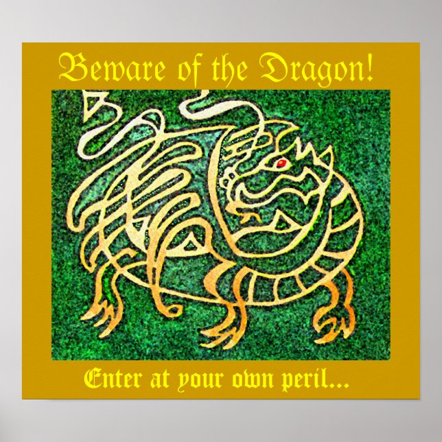 Póster Cuidado com o Dragão (Frente)