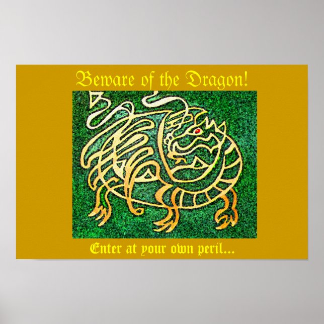 Póster Cuidado com o Dragão (Frente)