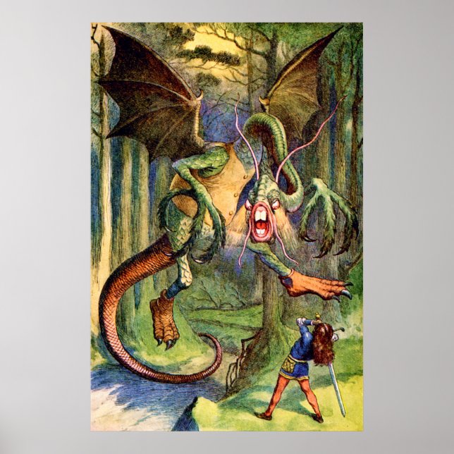 Póster Cuidado com o Jabberwocky, meu filho (Frente)