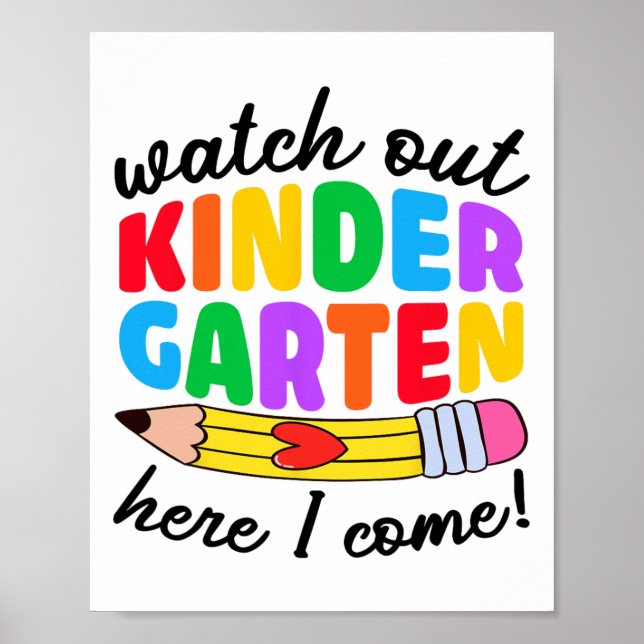 Poster Cuidado Com O Jardim De Infância Aqui Eu Volto Com (Frente)