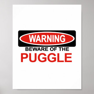 Póster Cuidado Com O Puggle