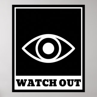 Poster Cuidado Com Orwellian Big Brother.