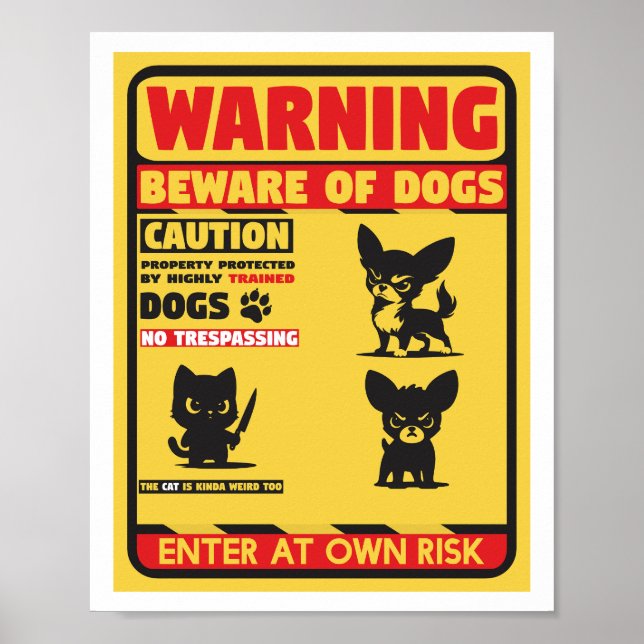 Poster Cuidado com os cães (Frente)