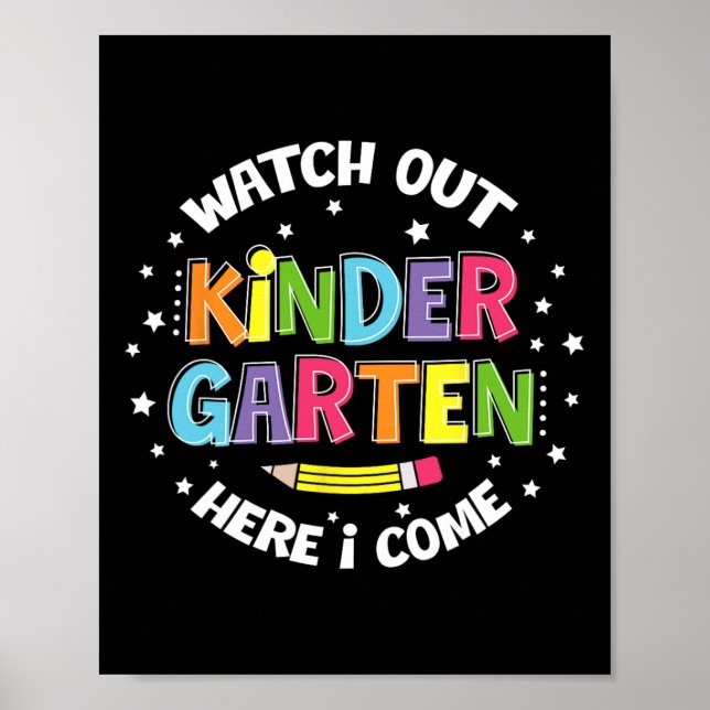 Poster Cuidado Jardim de Infância Aqui Vou De Volta à Esc (Frente)