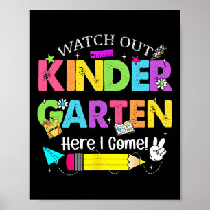 Poster Cuidado Jardim de Infância Aqui Vou Eu Crianças de