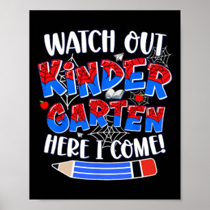 Poster Cuidado Jardim de Infância Aqui Vou Eu Kinder De V