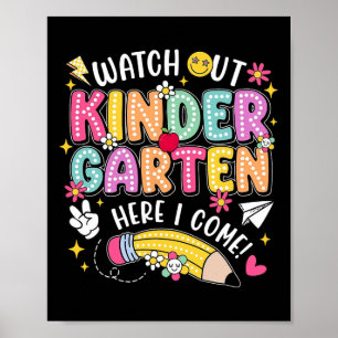 Poster Cuidado Jardim de Infância Aqui Vou Eu Voltar à Es