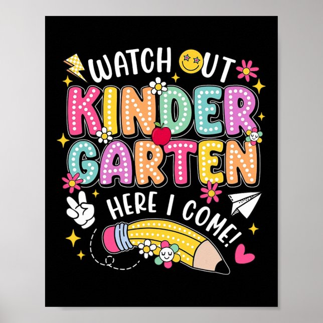 Poster Cuidado Jardim de Infância Aqui Vou Eu Voltar à Es (Frente)