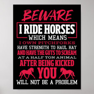 Poster Cuidado Que Ando Cavalos Cavalos Andando Equestre