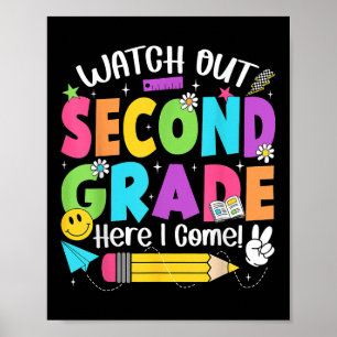 Poster Cuidado Segundo Ano Aqui Vou De Volta à Escola
