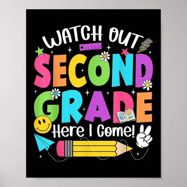 Poster Cuidado Segundo Ano Aqui Vou De Volta à Escola (Frente)