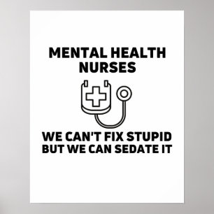 Poster Cuidados de saúde mental seddate estúpido