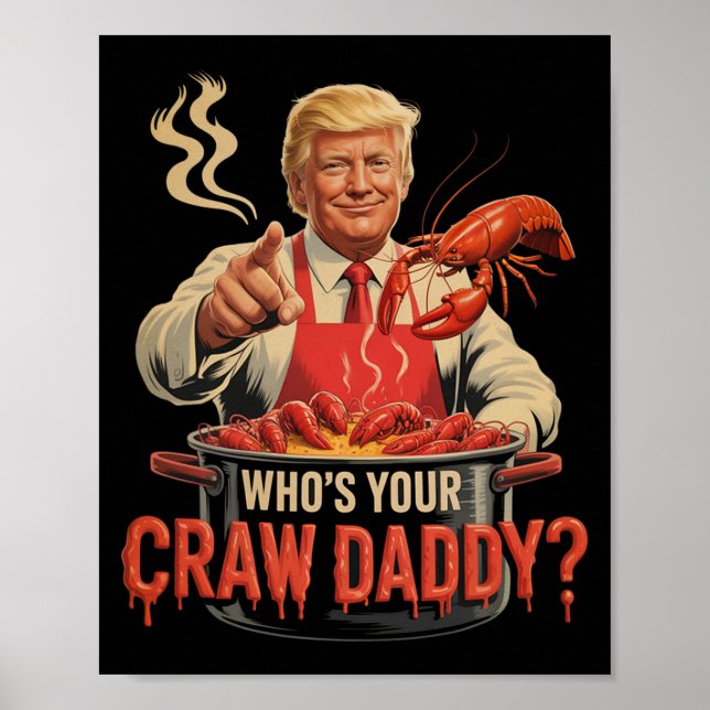 Poster Cujo Crawaddy Grawfish Engraçado Cajun ferra Seaf (Frente)