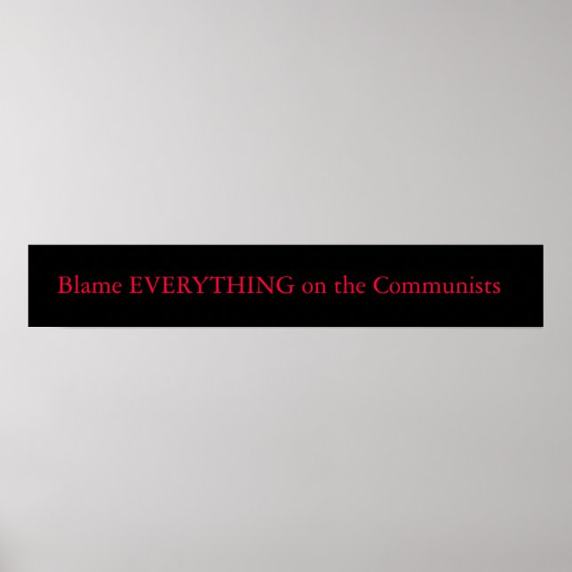 Poster Culpa tudo dos comunistas (Frente)