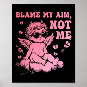 Poster Culpe Minha Pontaria Não Eu Caneca Engraçada Cupid