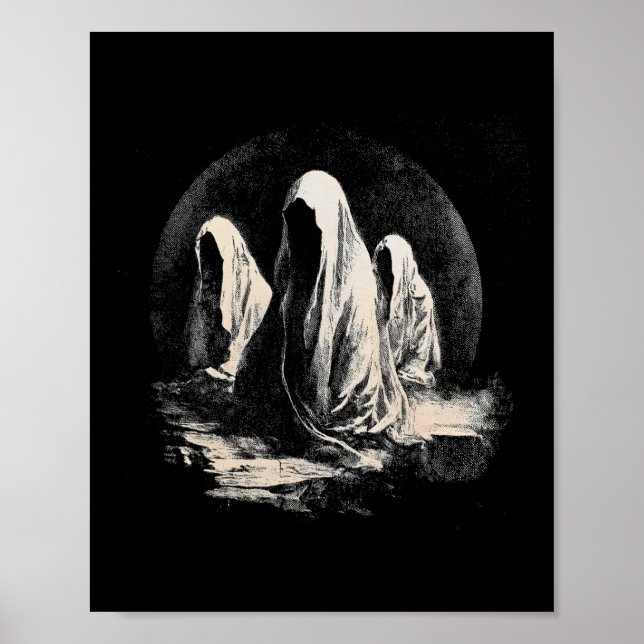 Poster Cult Escuro Assustador do Halloween Fantasma Magic (Frente)