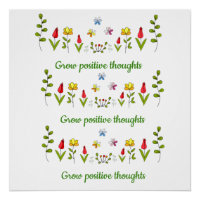 Cultivar flores de pensamentos positivos