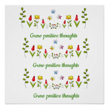 Cultivar flores de pensamentos positivos