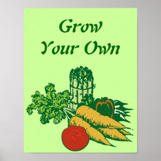 Poster Cultive seus próprios vegetais