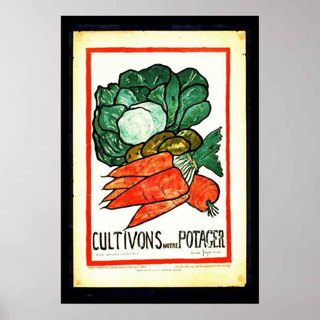 Poster Cultivons Notre Potager 1916 (Frente)