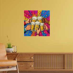 Poster Cultura Cerveja Brinde Pop Art