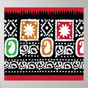 Poster Cultura Indiana: Design de Arte Tradicional