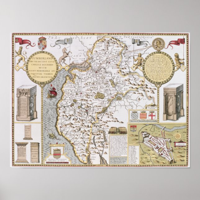 Poster Cumberland e a Cidade Antiga de Carlile (Frente)