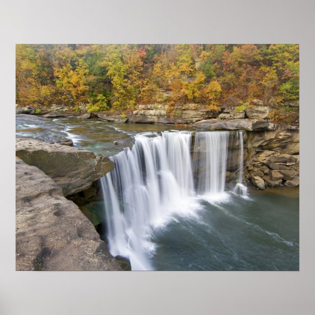 Póster Cumberland Falls State Park perto de Corbin Kentuc (Frente)