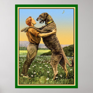 Póster "Cumprimento do Wolfhound irlandês "