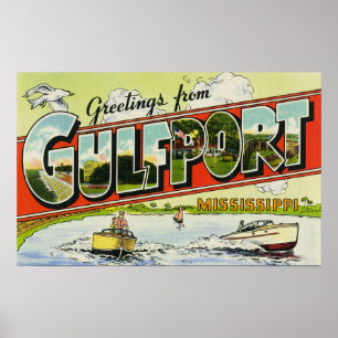 Poster Cumprimentos de Gulfport Mississippi