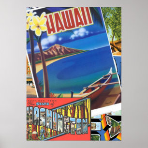 Póster Cumprimentos de Havaí