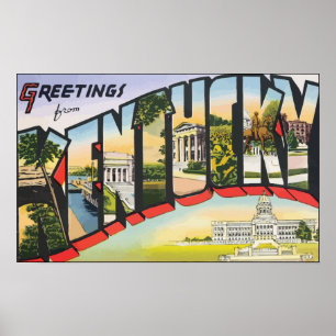 Póster Cumprimentos de Kentucky, vintage