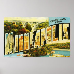 Poster Cumprimentos de Minneapolis Minnesota