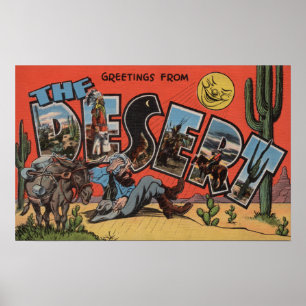 Póster Cumprimentos do deserto do sudoeste