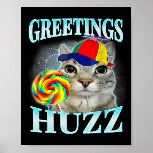 Poster Cumprimentos Huzz Meme Divertido Gíria Geração Z G
