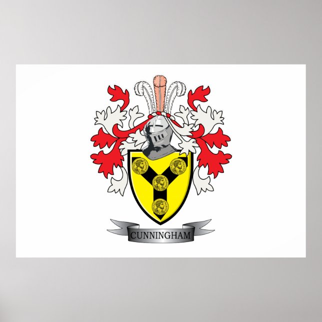 Poster Cunningham Family Crest Casaco de Armas (Frente)
