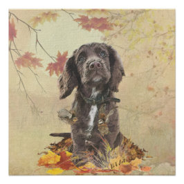 Póster Cupão de chocolate spaniel