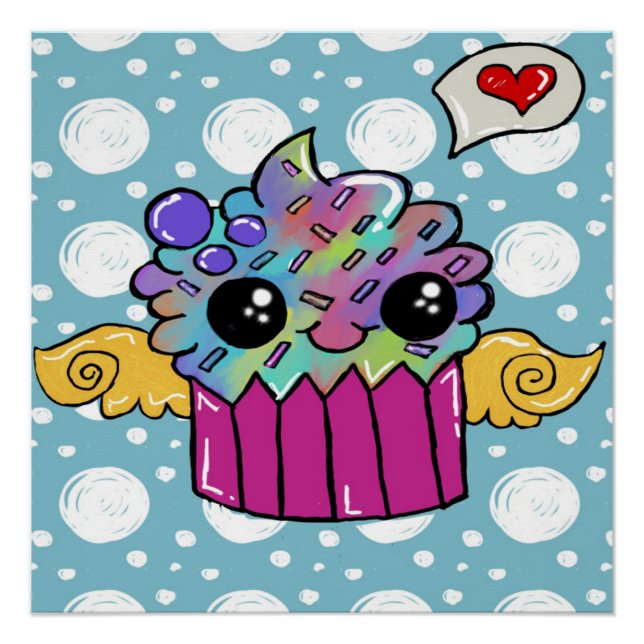 Póster cupcake (Frente)