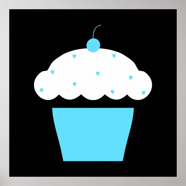 Póster cupcake de cereja (Frente)