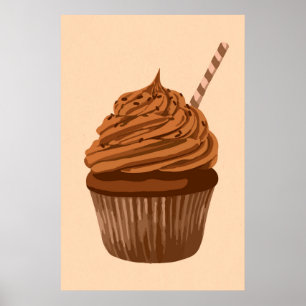 Poster Cupcake de chocolate