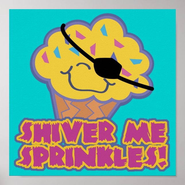 Póster Cupcake de Pirata do Shiver Me Sprinkles (Frente)