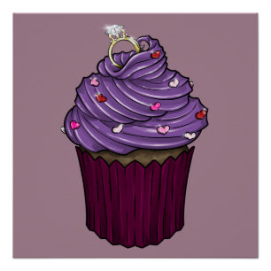 Póster Cupcake de proposta doce