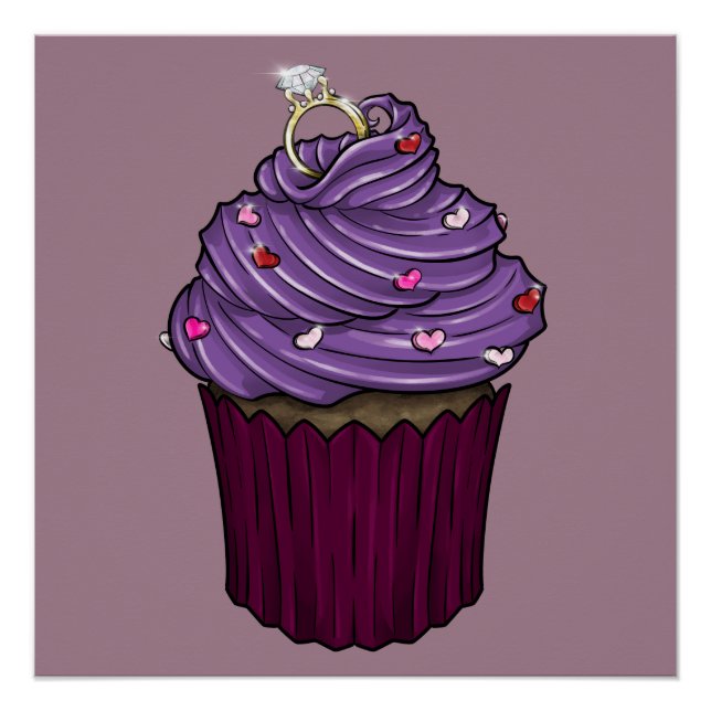 Póster Cupcake de proposta doce (Frente)