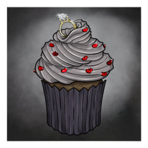 Póster Cupcake de proposta doce