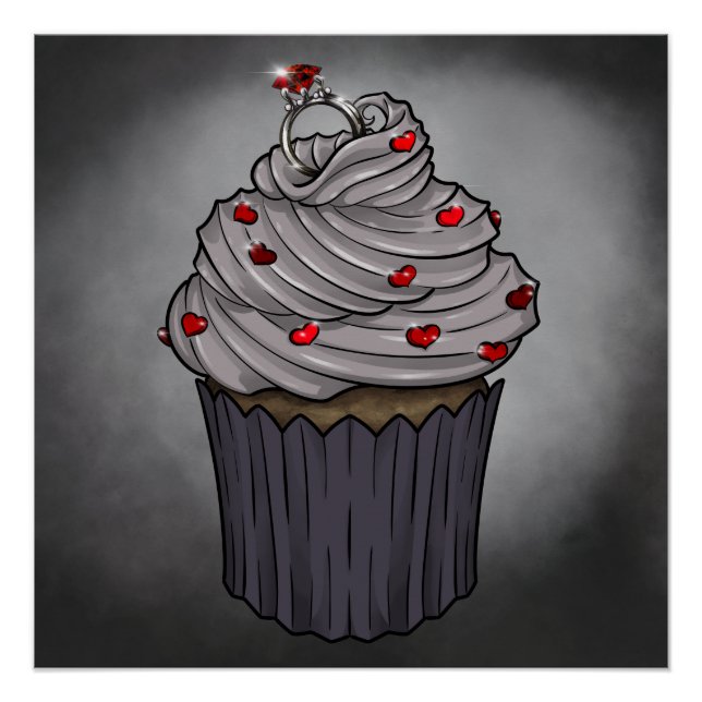 Póster Cupcake de proposta doce (Frente)