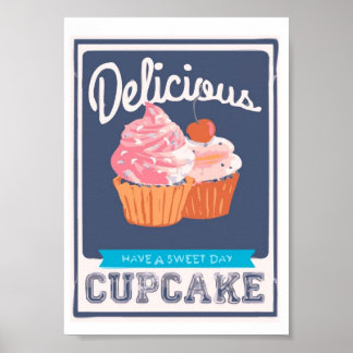 Póster Cupcake Delicioso