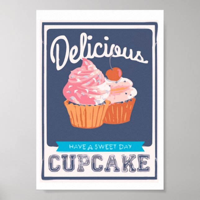 Póster Cupcake Delicioso (Frente)
